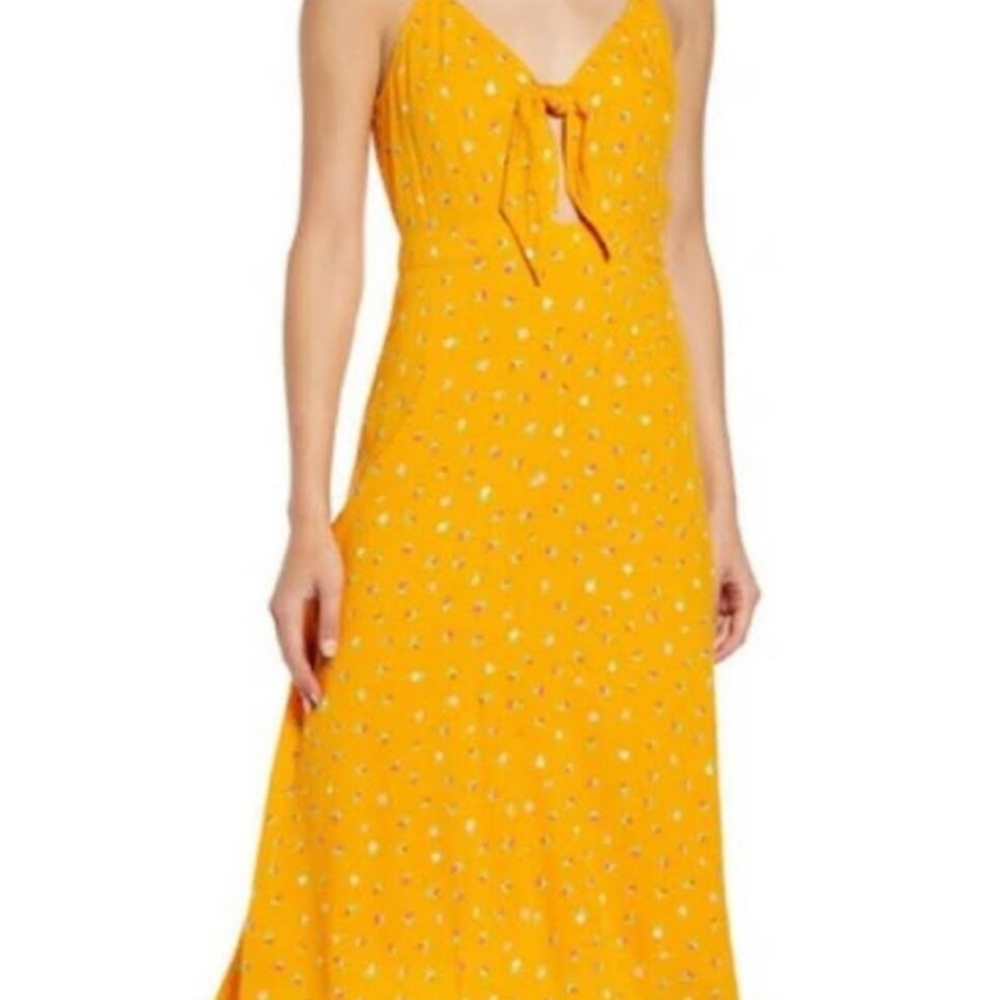 BP Yellow Floral Midi Dress